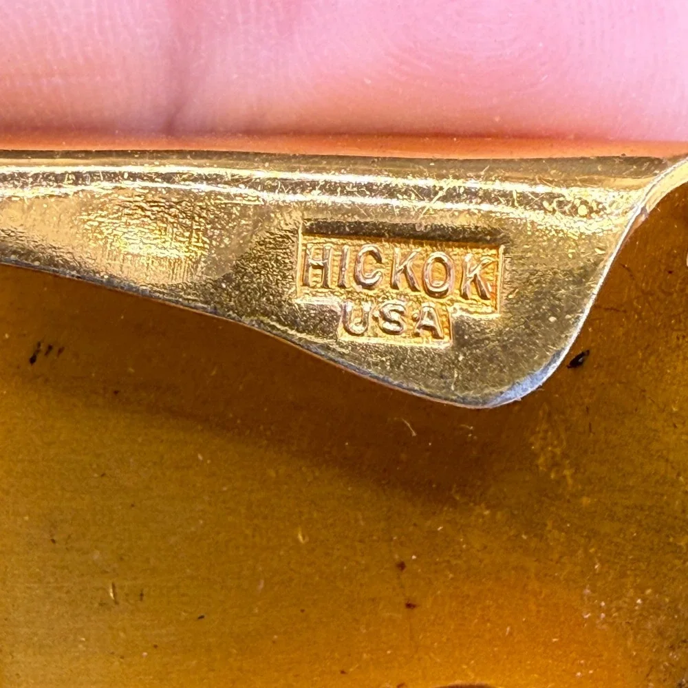 Vintage Hickok Belt Buckle Gold Tone Initial S Monogram